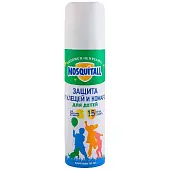 Аэрозоль Mosquitall нежная защита для детей от комаров и клещей 150 мл Аэрозоль Mosquitall нежная защита для детей от комаров и клещей 150 мл от магазина Супер Спорт